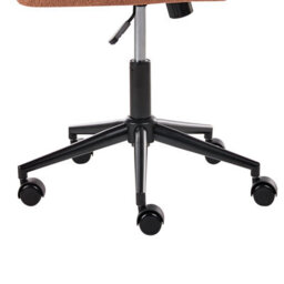 Beliani Desk Chair Alpine Fabric Golden Brown - thumbnail 8