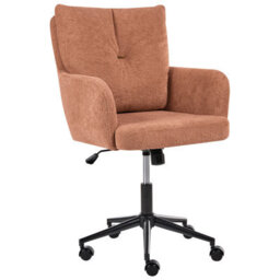 Beliani Desk Chair Alpine Fabric Golden Brown - thumbnail 4