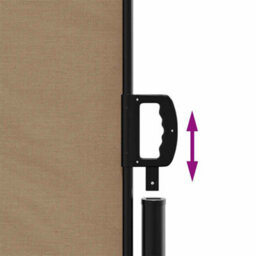 Walplus Retractable Side Awning Garden Sun Shade Canopy Gazebo For Back Door, Porch, Patio Taupe 160X600 Cm - thumbnail 6