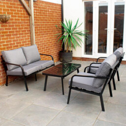 BPS Access Solutions The Camelford Aluminum 4 Piece Outdoor Furniture Set - thumbnail 1