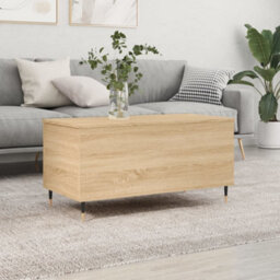 Berkfield Modern Coffee Table Sonoma Oak 90X44.5X45 Cm Engineered Wood - thumbnail 2
