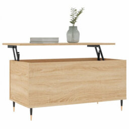 Berkfield Modern Coffee Table Sonoma Oak 90X44.5X45 Cm Engineered Wood - thumbnail 3