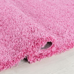 Wadan 120X170Cm Baby Pink Shaggy Rug - Rectangular Soft Touch Thick Pile Modern Area Rug - Rugs For Living & Bedroom Non Shedding - thumbnail 2
