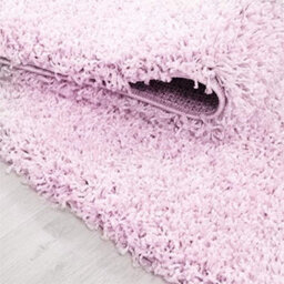 Wadan 120X170Cm Baby Pink Shaggy Rug - Rectangular Soft Touch Thick Pile Modern Area Rug - Rugs For Living & Bedroom Non Shedding - thumbnail 4