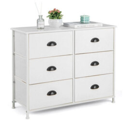 6 Drawers Dresser Organiser 2 Tier Fabric Storage Organizer Chest Of Drawers - thumbnail 5