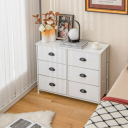 6 Drawers Dresser Organiser 2 Tier Fabric Storage Organizer Chest Of Drawers - thumbnail 3