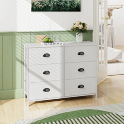 6 Drawers Dresser Organiser 2 Tier Fabric Storage Organizer Chest Of Drawers - thumbnail 4
