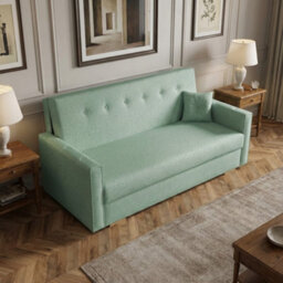 Viva Sonic Iv Sofa Bed With Storage Compartment Chipboard Frame Polyurethane Foam Wooden Legs 173X100X85Cm Mint - thumbnail 2
