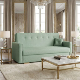 Viva Sonic Iv Sofa Bed With Storage Compartment Chipboard Frame Polyurethane Foam Wooden Legs 173X100X85Cm Mint - thumbnail 3