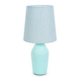 Valuelights Arlo Duck Egg Blue Ceramic Table Lamp With Tapered Shade - thumbnail 2