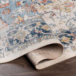 Livabliss Huntington Beach-Vintage Blue Beige Orange In- & Outdoor Rug 200 X 275 Cm Easy Care, Non Shedding - thumbnail 4