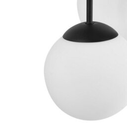 Beliani 5-Light Ceiling Lamp Black Metal With Frosted Glass Ball Shades, 42Cm Diameter, 61Cm Height - thumbnail 5