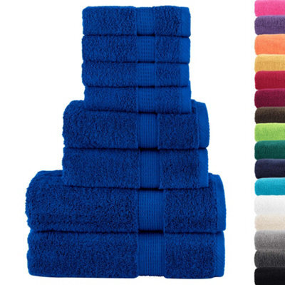 Berkfield Durable 8 Piece Premium Towel Set Solund Blue 600 Gsm