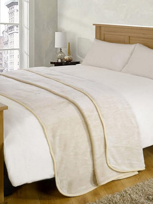 Casabella Deluxe Soft Faux Fur Mink Fleece Throw Blanket - image 1
