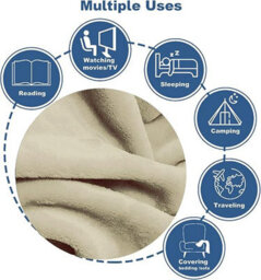 Casabella Deluxe Soft Faux Fur Mink Fleece Throw Blanket - thumbnail 3