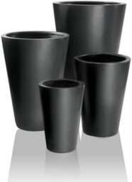 Primrose Polystone Calgary Black Tall Indoor Outdoor Garden Planter 69Cm - thumbnail 4