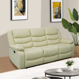 Furniture in Fashion Sorreno 3+2 Bonded Leather Recliner Sofa Set In Ivory - thumbnail 2