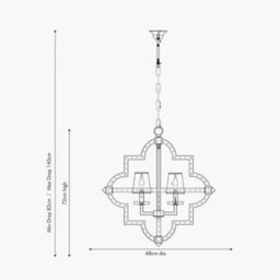 Pacific Lifestyle Zanetta Nickel Metal Four Shade Pendant - thumbnail 2
