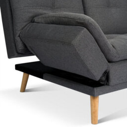 Bravich Soho Click Clack 4-In-1 Convertible 3 Seater Sofa Bed - Dark Grey - thumbnail 8