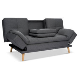 Bravich Soho Click Clack 4-In-1 Convertible 3 Seater Sofa Bed - Dark Grey - thumbnail 6