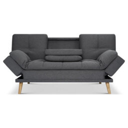 Bravich Soho Click Clack 4-In-1 Convertible 3 Seater Sofa Bed - Dark Grey - thumbnail 4