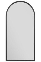 "Mirroroutlet Arcus - Black Metal Framed Arched Leaner / Wall Garden Mirror 55"" X 27.5"" (140Cm X 70Cm)" - thumbnail 3