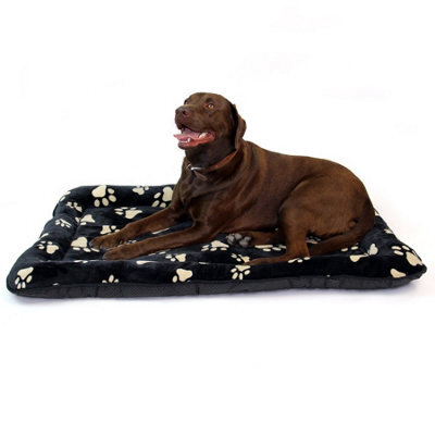 Actiaspet Xxl 48Inch Pawprint Pet Bed Black/tan - image 1
