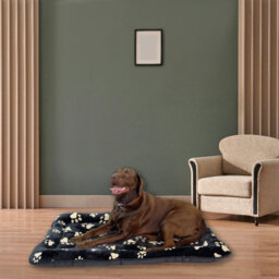 Actiaspet Xxl 48Inch Pawprint Pet Bed Black/tan - thumbnail 7