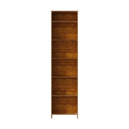 Living And Home 6-Tier Wood Color Moso Bamboo Open Bookcase - thumbnail 2