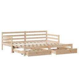 Berkfield Daybed With Trundle And Drawers Without Mattress 90X200 Cm - thumbnail 3