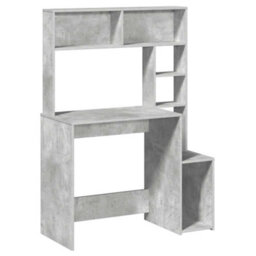 Berkfield Durable Desk With Shelves Concrete Grey 100X45X140 Cm Engineered Wood - thumbnail 1