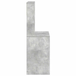 Berkfield Durable Desk With Shelves Concrete Grey 100X45X140 Cm Engineered Wood - thumbnail 5