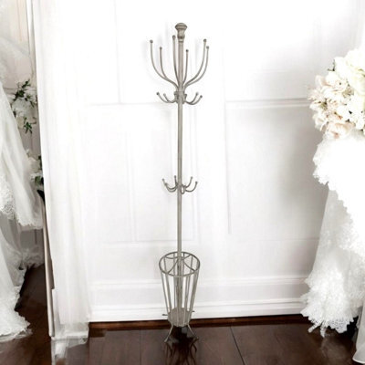 175Cm Cream Metal Coat Stand/ Umbrella Hol - image 1