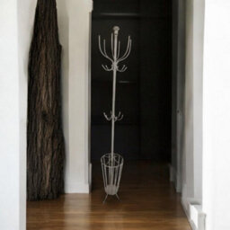 175Cm Cream Metal Coat Stand/ Umbrella Hol - thumbnail 2