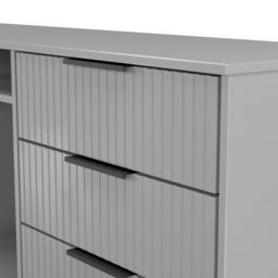 Ancona Ready Assembled Matt Dusk Grey 6 Drawer Sideboard (H)683mm (W)1537mm (D)397mm - thumbnail 5