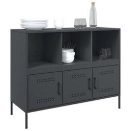 Vidaxl Sideboard Anthracite 100.5X39X79 Cm Steel - thumbnail 4