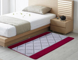 Smart Living Carmela Heavy Duty Machine Washable Hallway Kitchen Non Slip Door Mat - 60Cm X 110Cm - Red Grey - thumbnail 2