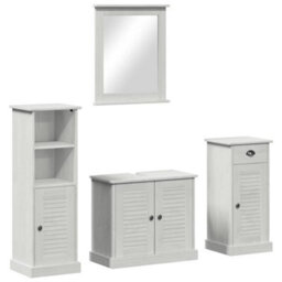 Walplus Bathroom Furniture Set 3 Pcs Antique White 37 X 34 X 110 Cm - thumbnail 2