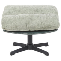Beliani Swivel Armchair Tovik With Footstool Chenille Light Green - thumbnail 9