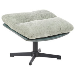 Beliani Swivel Armchair Tovik With Footstool Chenille Light Green - thumbnail 8