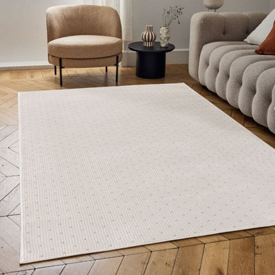 The Rugs Carmel Cream/grey Dots Area Rug And Runner Non Shedding, Stain Resistant, Soft - image 1