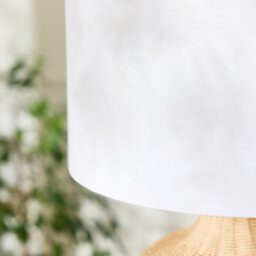 Dibor Traditional Style Natural Rattan Curved Bedroom Living Room Bedside Table Lamp - thumbnail 5