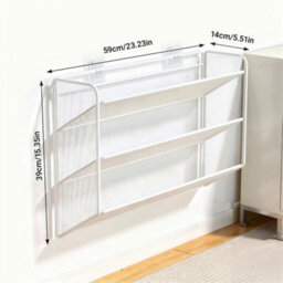 White Wall-Mounted Shoe Rack For Home 3 Tier Shoe Holder Multi-Layer Shoe Cabinet - thumbnail 2