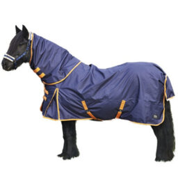 "Firefoot Achable Neck Horse Turnout Rug Navy/orange (5 6"")" - thumbnail 1