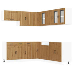 Berkfield 11 Piece Kitchen Cabinet Set Lucca Artisan Oak Engineered Wood - thumbnail 2