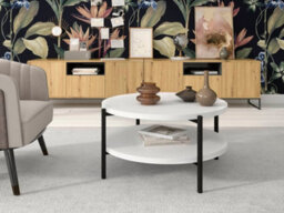 Arte Sigma B Coffee Table In White Matt - Compact Style And Unmatched Stability - W840mm X H430mm X D840mm - thumbnail 2