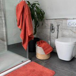 Allure Bath Fashions Luxury Zero Twist Egyptian Cotton Hand Towels Pack Of 2 - Terracotta - thumbnail 4