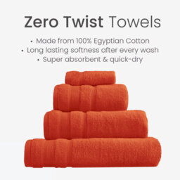 Allure Bath Fashions Luxury Zero Twist Egyptian Cotton Hand Towels Pack Of 2 - Terracotta - thumbnail 5