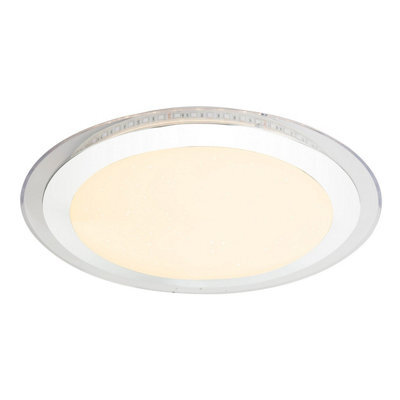 Luminosa Lighting Luminosa Nicole Ii Integrated Led Semi Flush Ceiling Light Chrome Led Dimmable 3000-6000K Remote Control - image 1