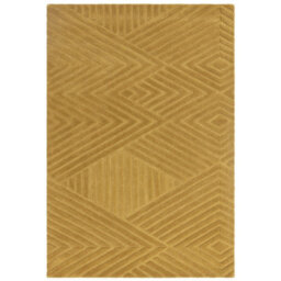 Gold Orange Yellow Modern Geometric Wool 10-14mm Pile Stain-Resistant Rug For Living Room, & Dining Room-160Cm X 230Cm - thumbnail 5